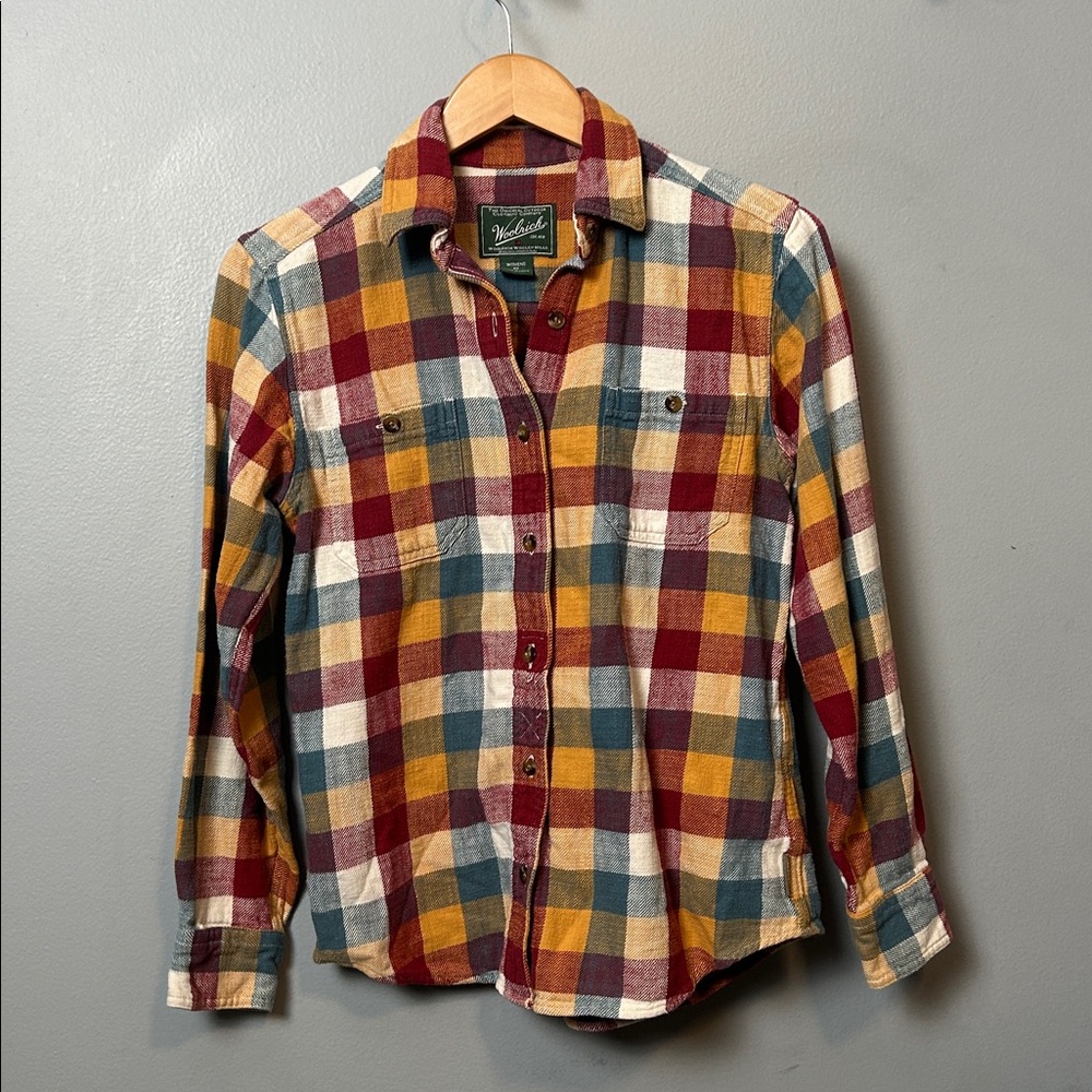 Woolrich buffalo women’s Multicolor Plaid Button Down Shirt cotton XS - Picture 11 of 11